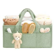 Thumbnail: Teddy Bear Diaper Caddy Organizer for Baby Essentials