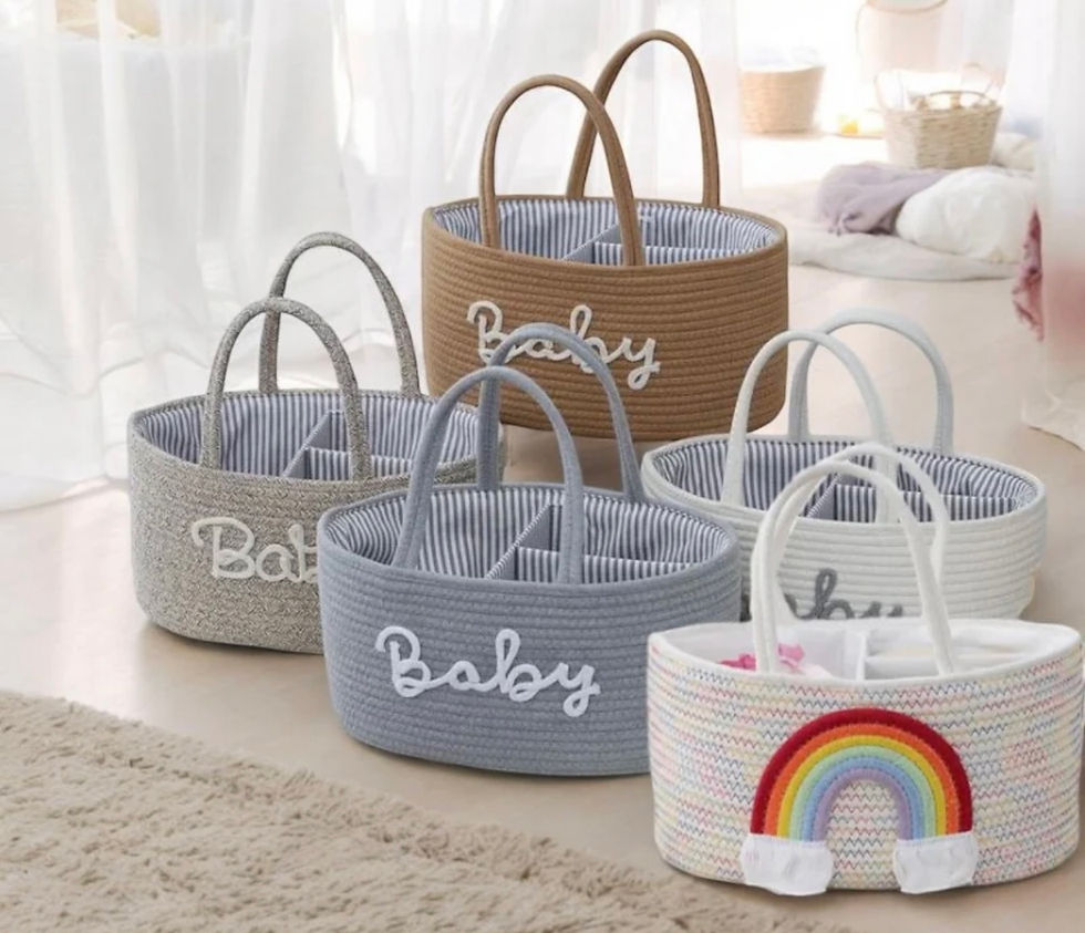 Thumbnail: Baby Rope Diaper Caddy Organizer