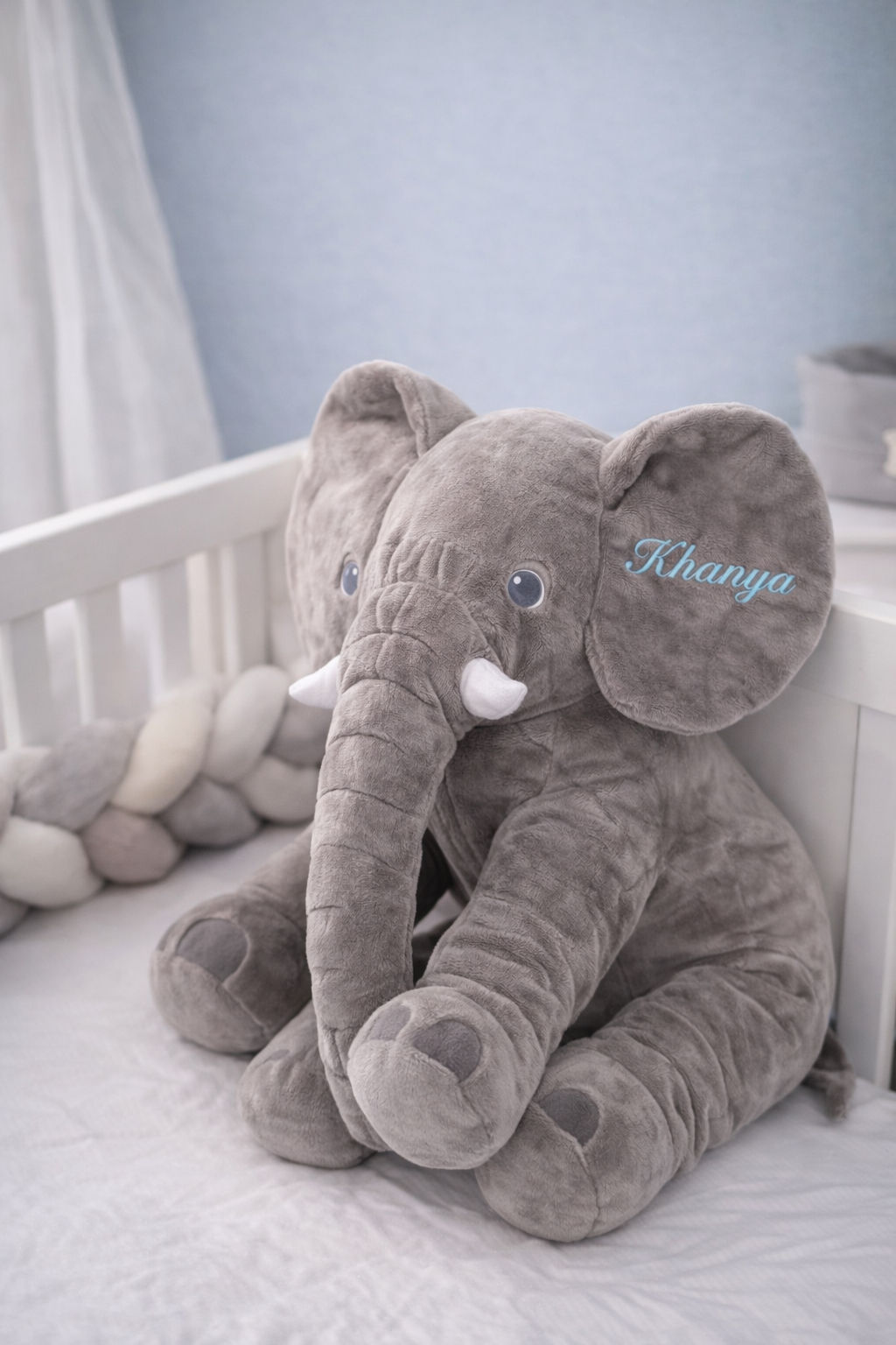 Personalised elephant pillow
