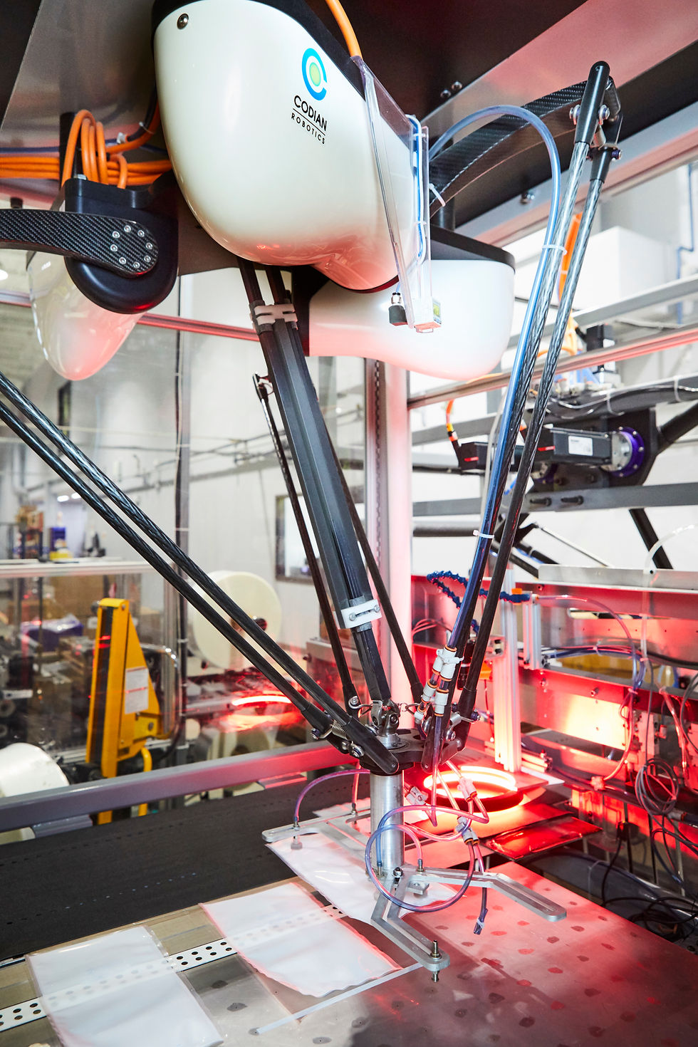Codian robot picks up packaging material