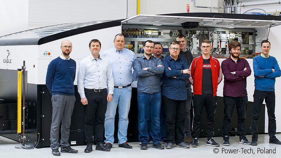 Power-Tech engineers working on CNC fiber laser
