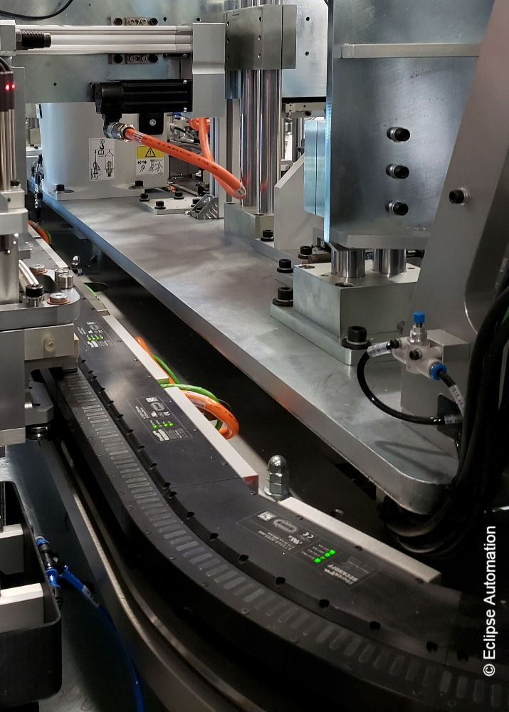 Eclipse Automation's automotive assembly machine featuring Beckhoff XTS