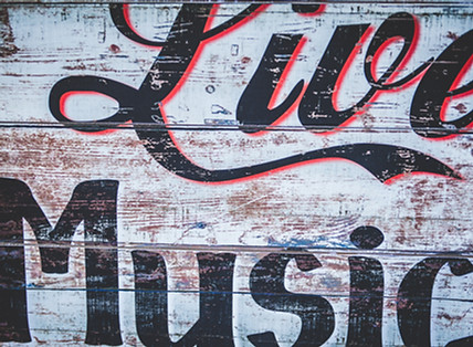 Wooden Live Music Sign