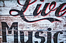 Wooden Live Music Sign