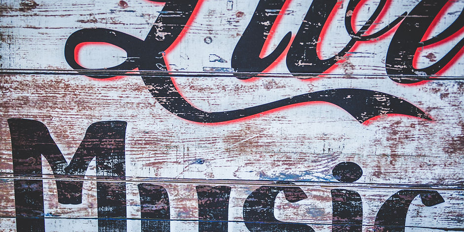 Wooden Live Music Sign