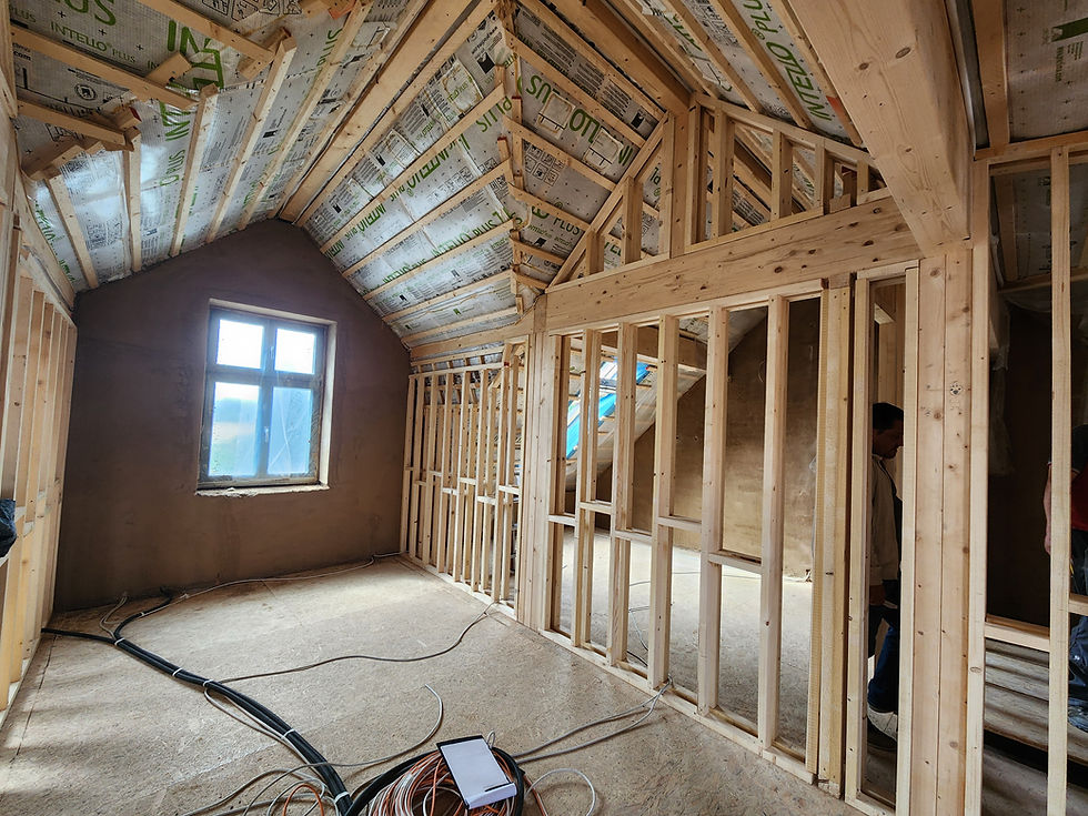 Kleinbeuthener Dorfstrasse Treppin Dreiseitenbauernhof Sanierung Holzbau Biber