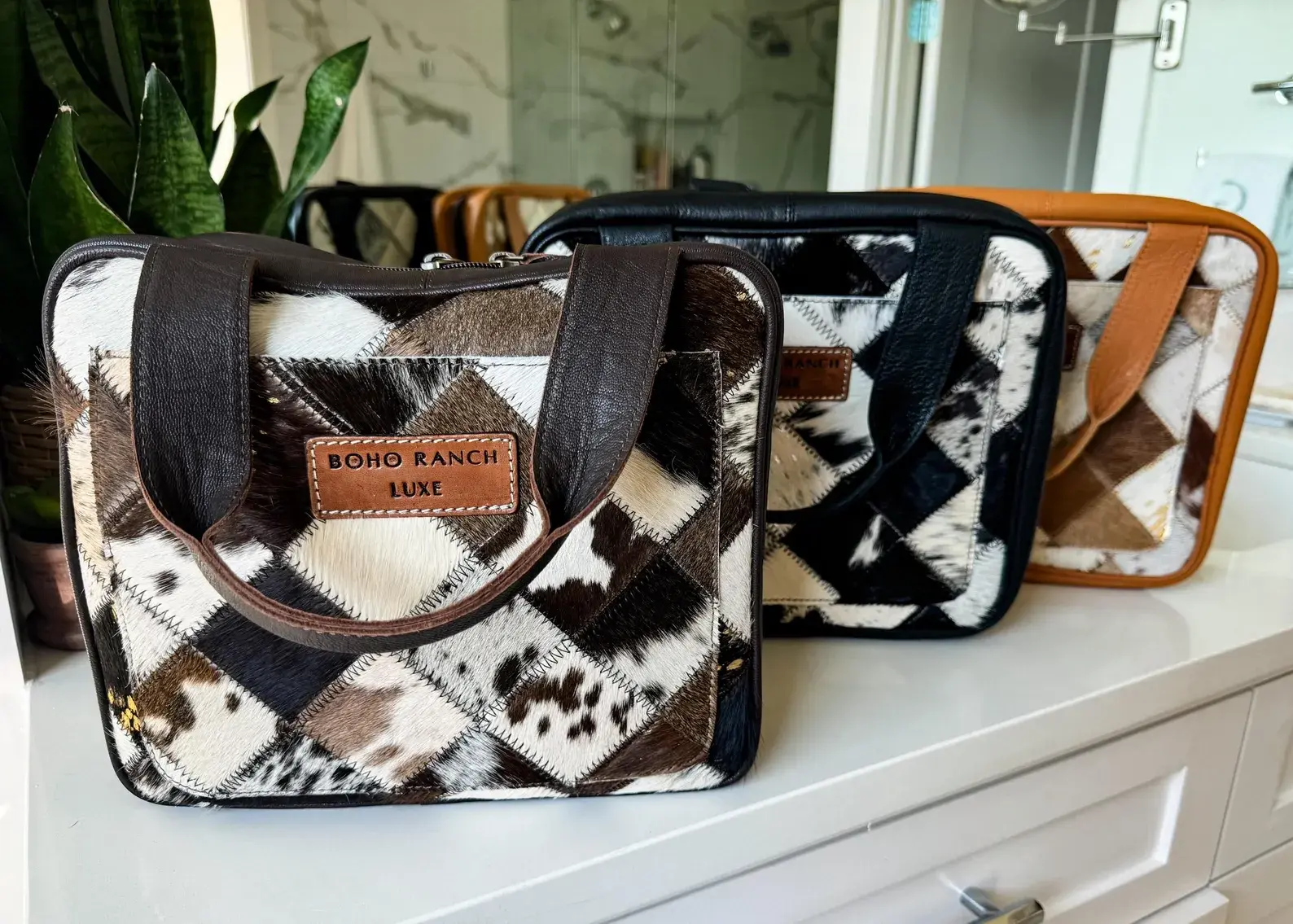 Boho Ranch Luxe Cowhide Organizer Bag