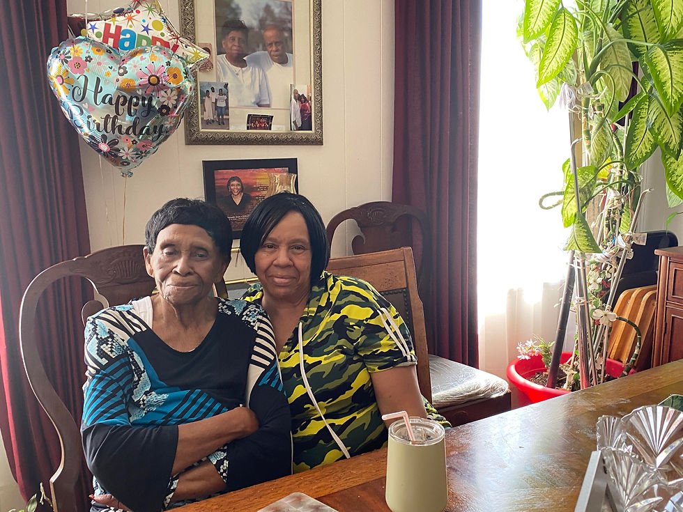 Virginia , age 99, with daughter Terri