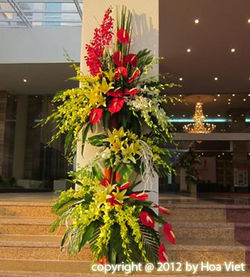 MẪU CẮM HOA SỬ DỤNG HOA HỒNG MÔN