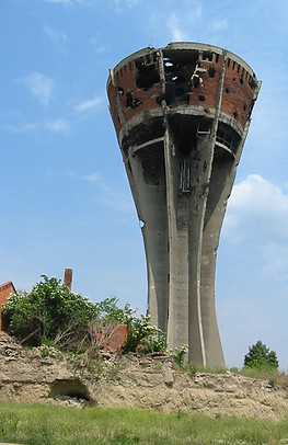 A map to the location of the monument at the spomenik complex in Vukovar, Croatia.