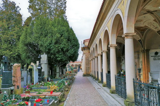 Nálada pražského vyšehradského hřbitova