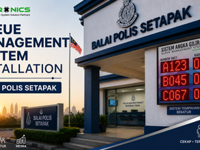 Custronics Queue Management System Installation at Balai Polis Setapak