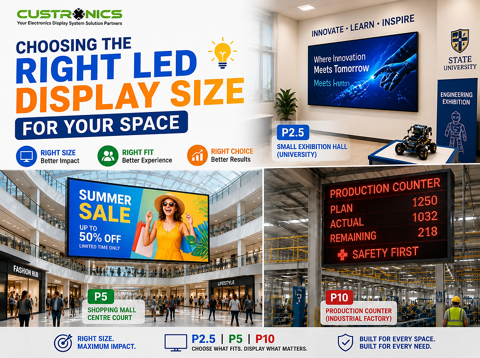 How to Choose the Right LED Display Size for Your Space