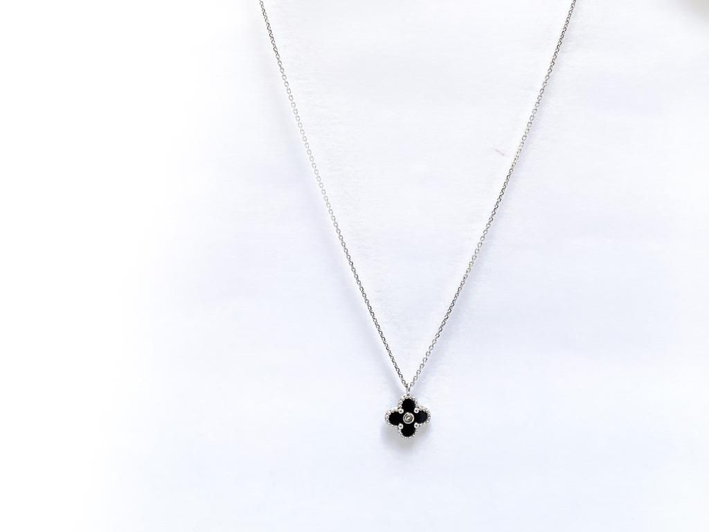 Colar Trevo - Ouro Branco