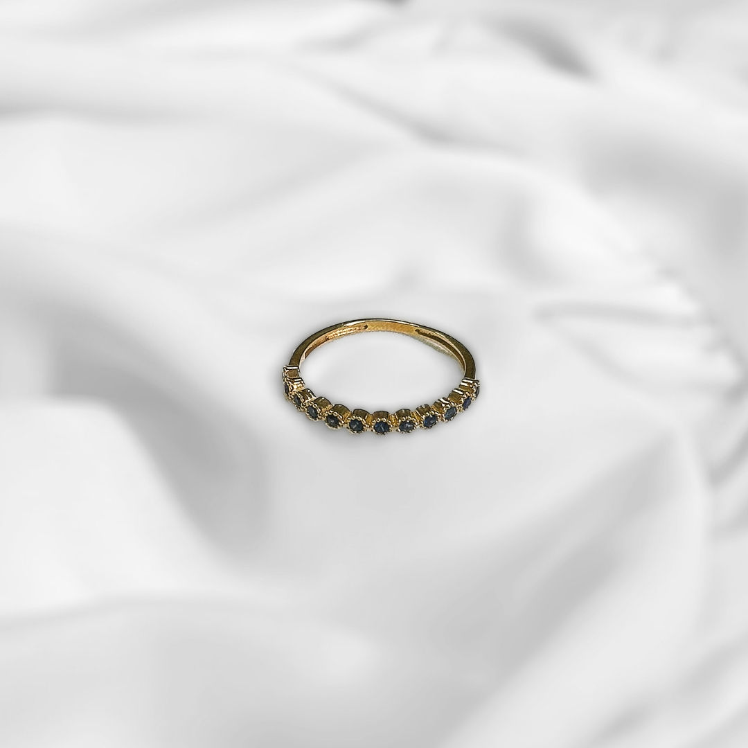 Aliança Meia Volta Safira