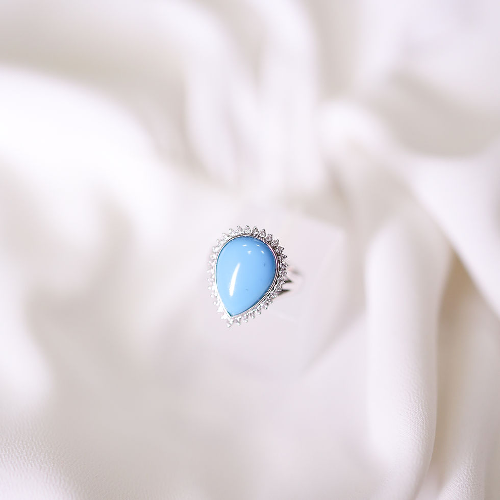 Miniatura: Anel Gota Turquesa