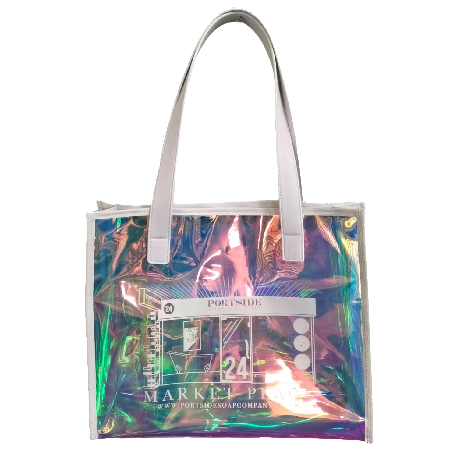 Holographic Tote White