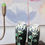 Thumbnail: A Pair of Porcelain Vases with Honeysuckle Design by Franz