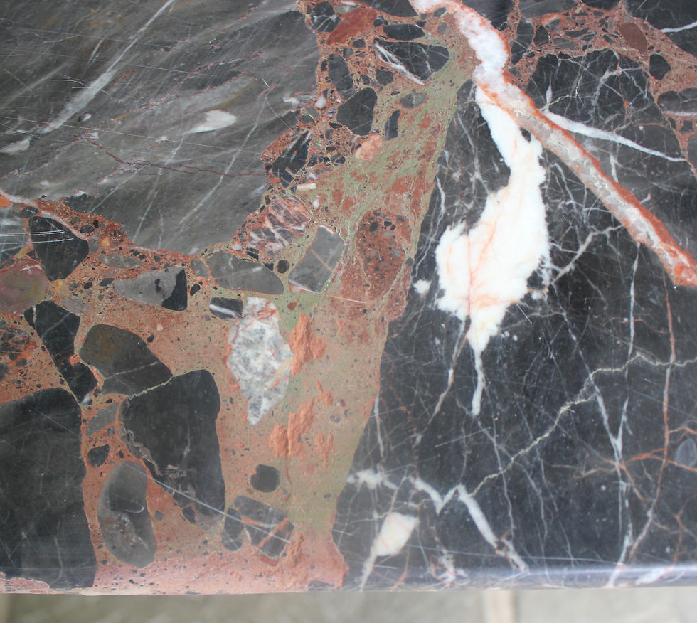 Thumbnail: Marble Top Table on Cast Iron Base