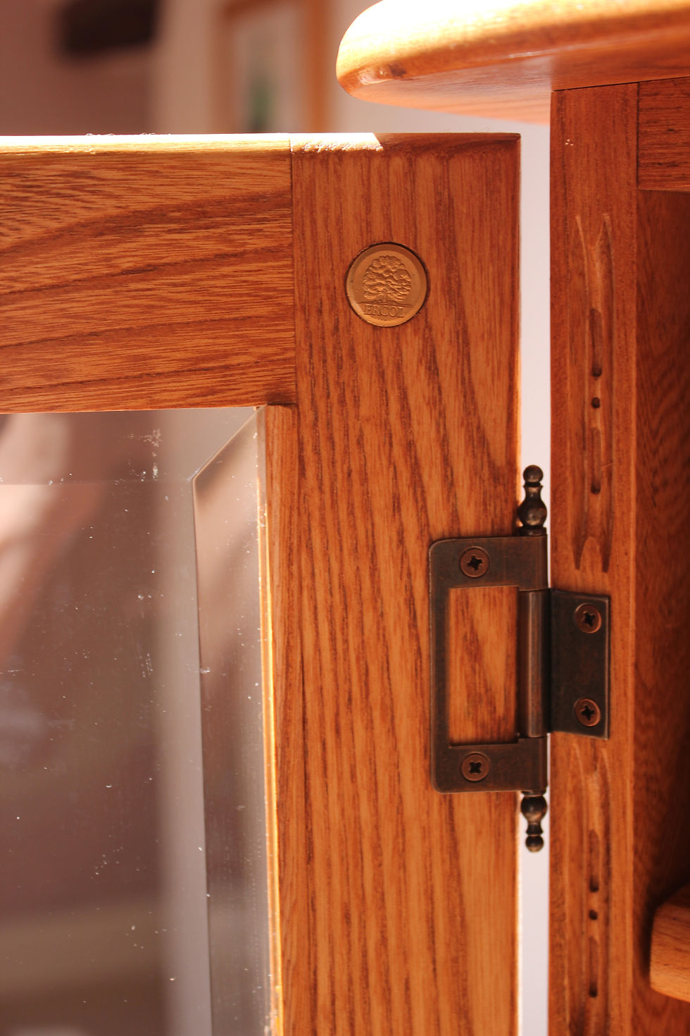 Thumbnail: Ercol Elm Glass Fronted Media Display Cabinet