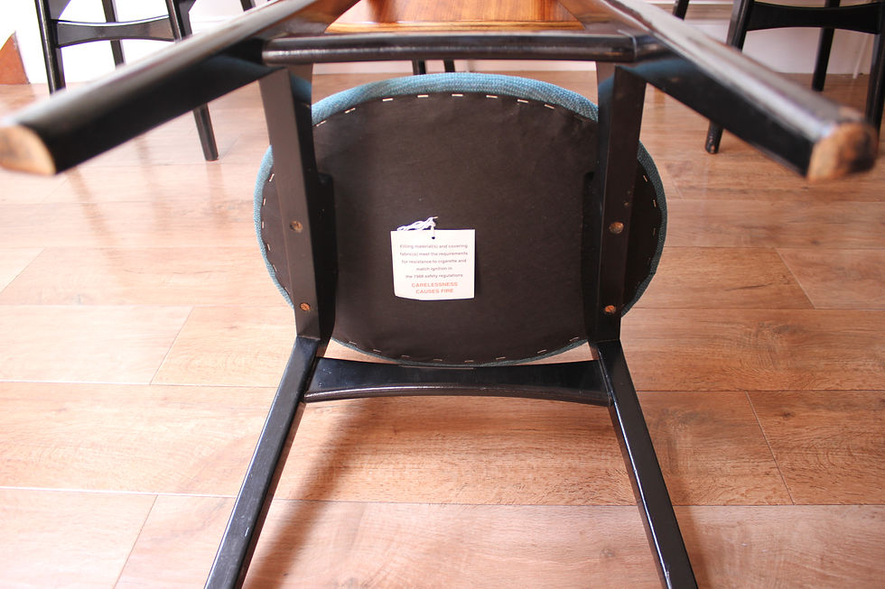 Thumbnail: Restored G Plan Dining Set Including 4 Re-upholstered Butterfly Dining Chairs