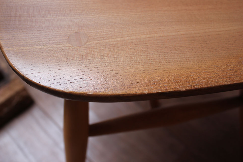 Thumbnail: A Set of 4 Ercol Windsor Quaker Dining Chairs in Blonde Elm and Beech Wood