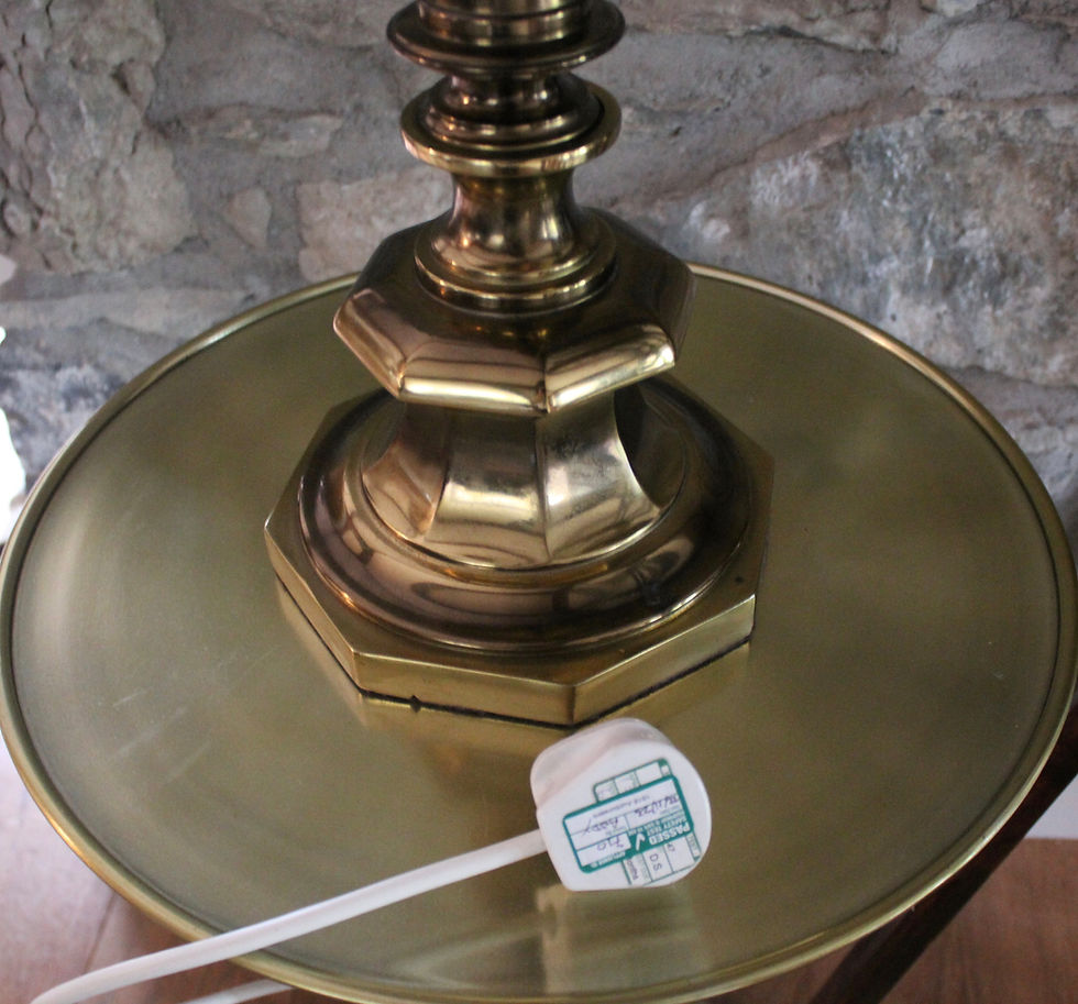 Thumbnail: Antique Tall Brass Ornate Table Lamp