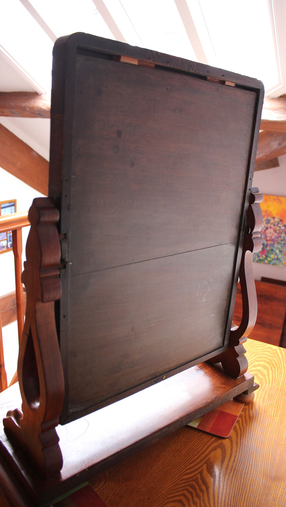 Thumbnail: Large Antique Victorian Mahogany Dressing Table Mirror