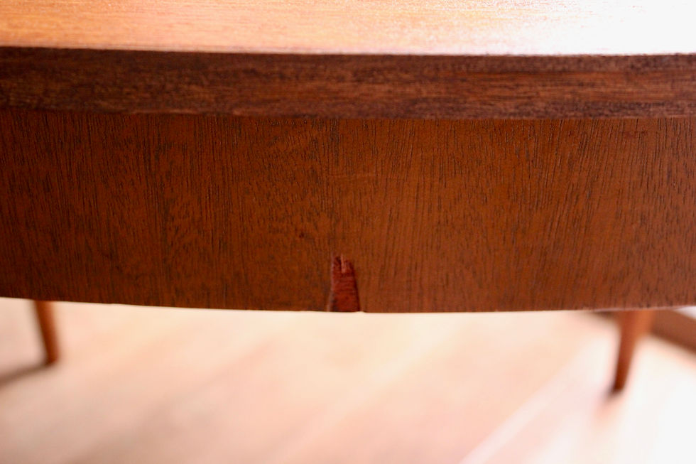 Thumbnail: Vintage Teak Oval Extendable Dining Table by Greaves & Thomas