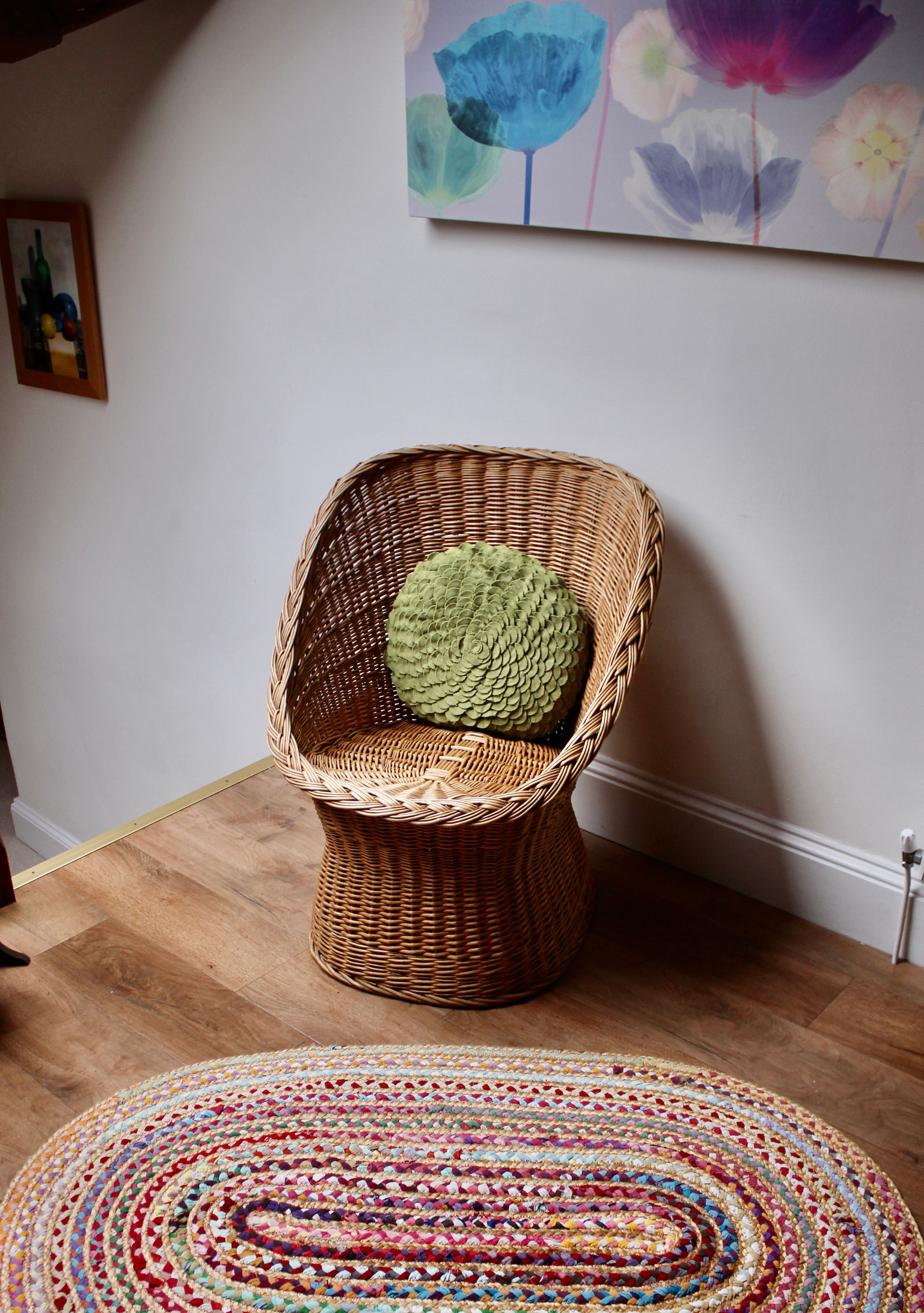 Vintage Wicker Tub Chair