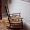 Thumbnail: Antique Rush Seated Stripped Oak Bobbin Rocking Chair
