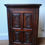 Thumbnail: Antique Georgian Carved Oak Corner Cupboard Cabinet