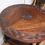 Thumbnail: Antique Oak Round Drop Leaf Revolving Side Lamp Table