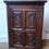 Thumbnail: Antique Georgian Carved Oak Corner Cupboard Cabinet