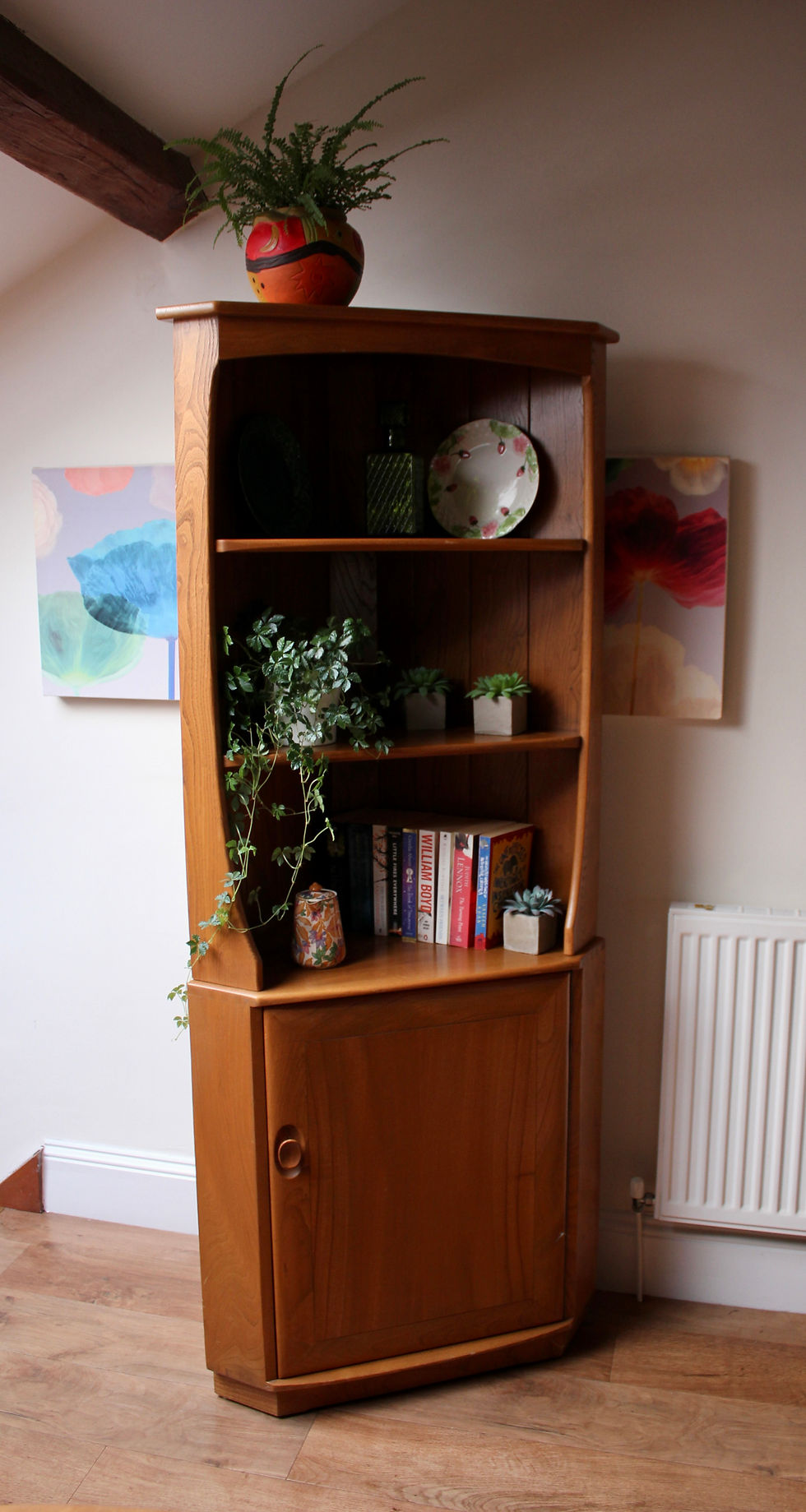 Thumbnail: Ercol Windsor Tall Corner Cabinet/Drinks Cabinet/Display Unit