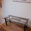 Thumbnail: Glass Topped Coffee Table with Wooden Base on Castors.