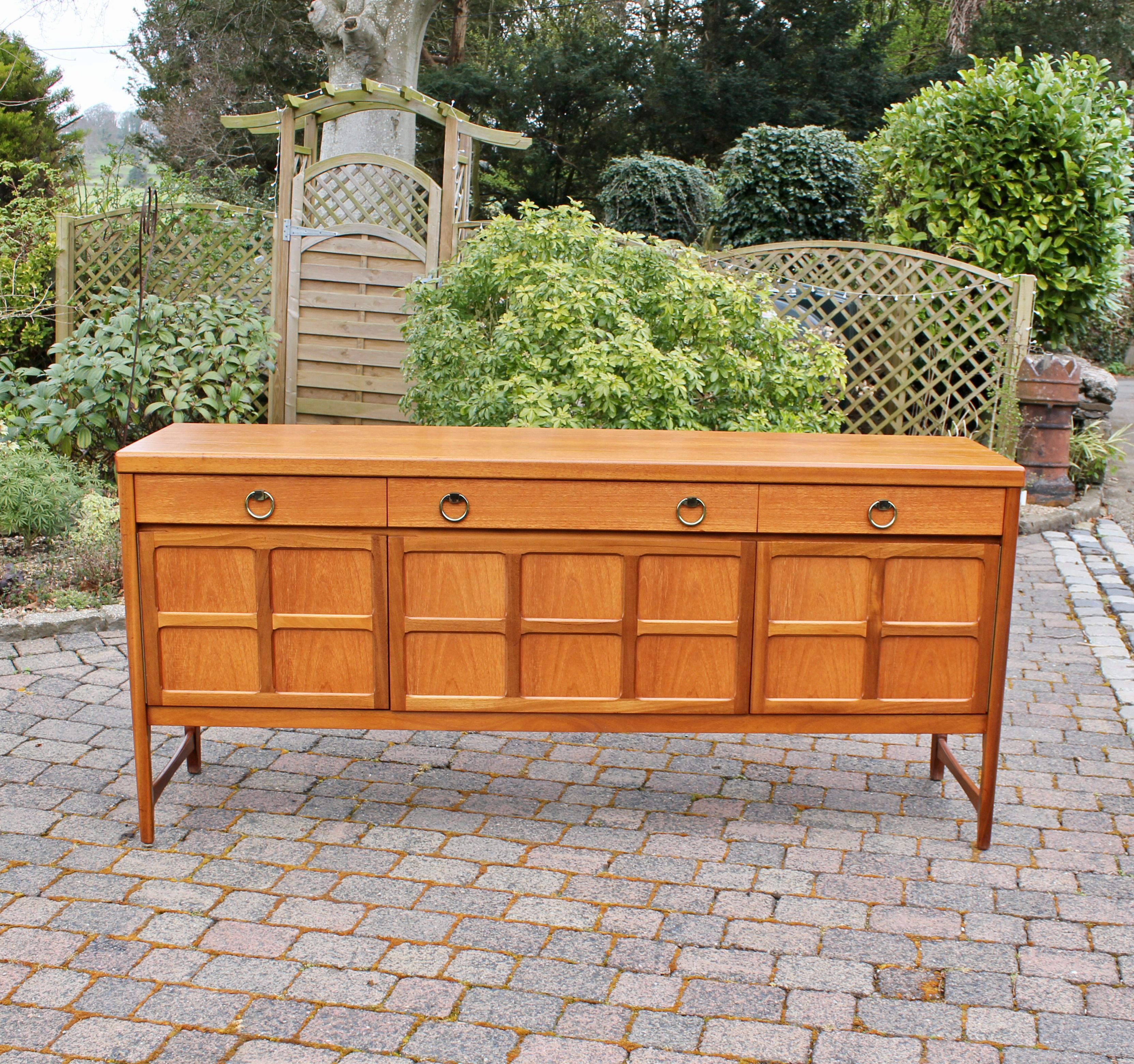 Vintage Nathan Squares Teak Sideboard