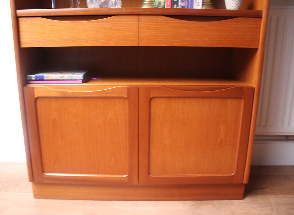 Thumbnail: Vintage Nathan Teak Compact Bookcase/Cupboard/Wall Unit
