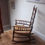 Thumbnail: Antique Rush Seated Stripped Oak Bobbin Rocking Chair