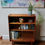 Thumbnail: Mid-century Teak Glass-fronted Display Drinks Cabinet