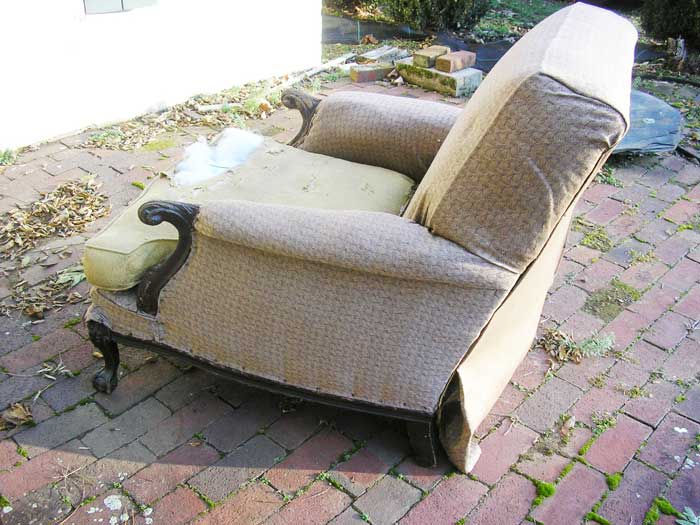 Arm Chair-Circa 1940-BEFORE REUPHOLSTERY 2
