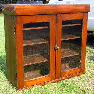 Early Pine Hanging Cupboard (After Restoration)