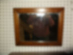 Mirror with an oak wood frame