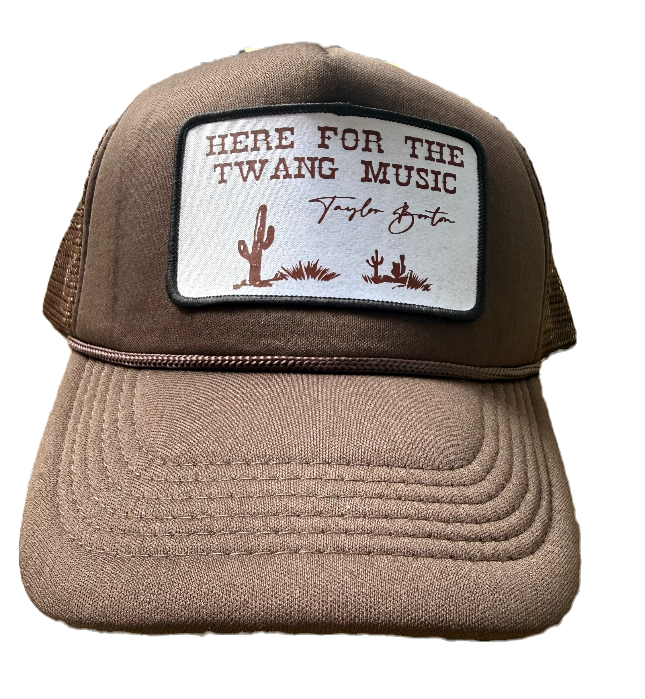 "Here For The Twang Music" Adjustable Foam Mesh Trucker Hat