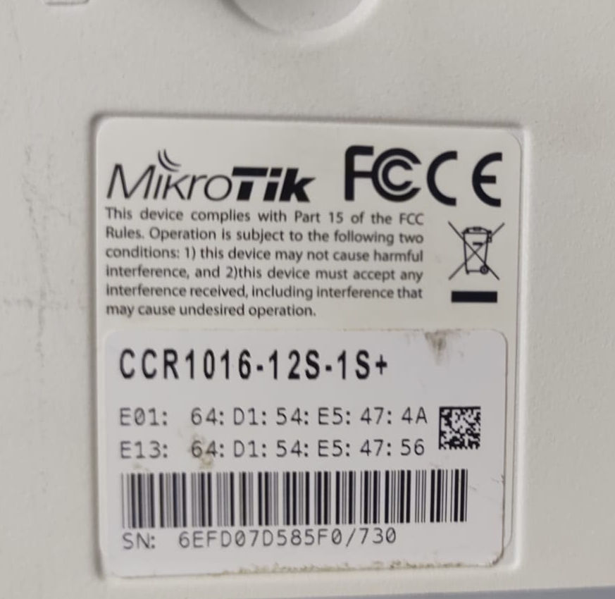 Miniatura: Mikrotik CCR1016-12S-1S +