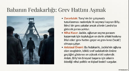 Babanın fedakarlığı: Jackie'nin oğlunun geleceği için sınıf sadakatini aşan zorlu kararı ve grev hattını geçmesi.