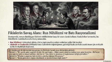 The clash between Russian nihilism and Western rationalism: the dangerous ideas behind Raskolnikov's theory of murder.