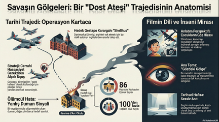 Operasyon Kartaca infografiği: Yanlış duman sinyaliyle hedef olan Jeanne d’Arc Okulu ve savaşın çocuklar üzerindeki kalıcı travması.