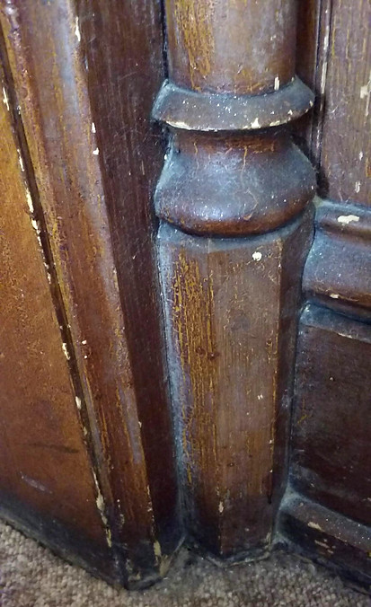 Oneida Community Mansion House aged interior woodwork