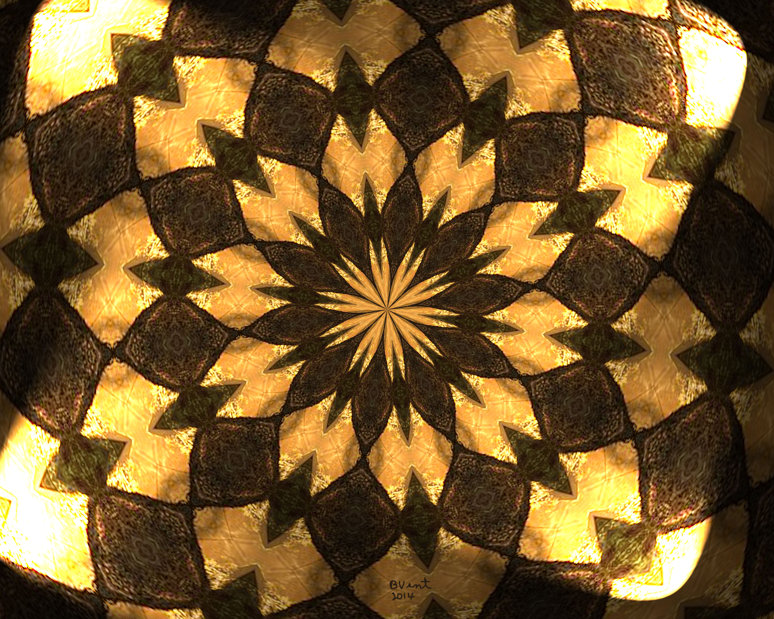 Golden Flower signed by Bonnie Vent